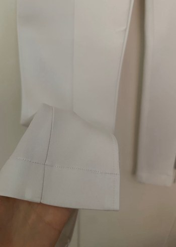 xs Beden beyaz Renk Lavinia Couture Kadın Beyaz Scuba Kumaş Pantolon