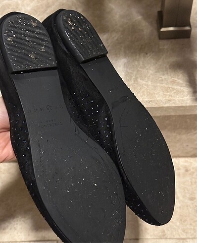 38 Beden siyah Renk Zara Taşlı Babet