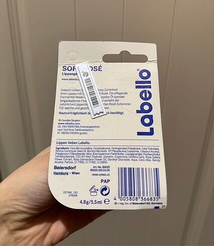 Diğer Labello Marka Dudak Lip Balm Almanya Orijinal