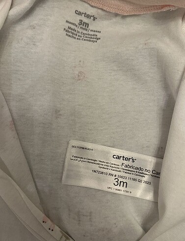 3-6 Ay Beden çeşitli Renk Carters Bebek Tulum Orijinal