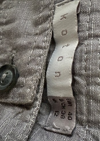 Gri Midi Hamile Keten Etek - Görsel 5