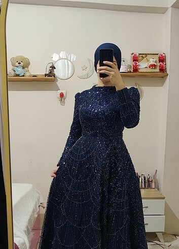 Abiye Kiralık tesettür abiye prenses model