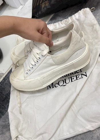 Alexander McQueen Beyaz Kadın Dolgu Topuklu Spor Ayakkabı