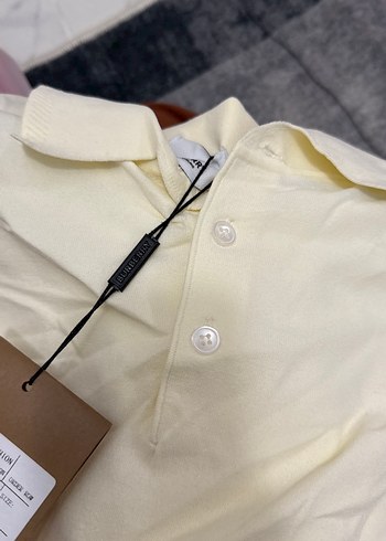 Burberry Bej Pamuklu Düğmeli Polo Tişört