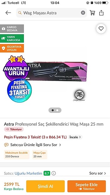 Beden Renk Astra wag maşası