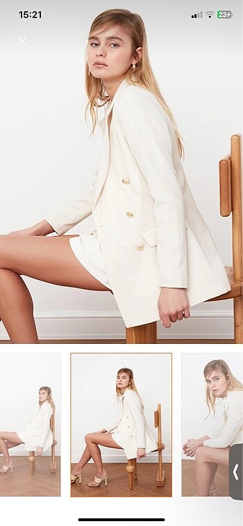 Trendyol & Milla Krem blazer ceket