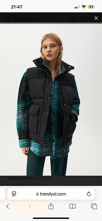 Pull and bear sisme yelek