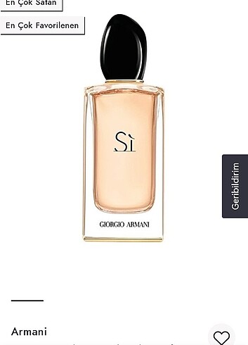  Beden Renk Giorgio Armani Si Edp Parfüm 100 ml