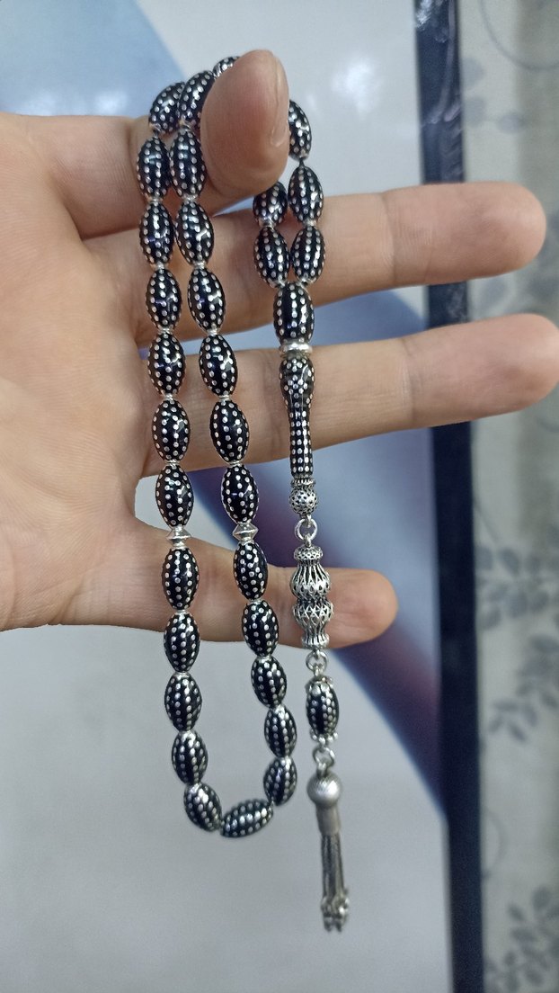 Full 925ayar gümüş tesbih 38gram - Görsel 3