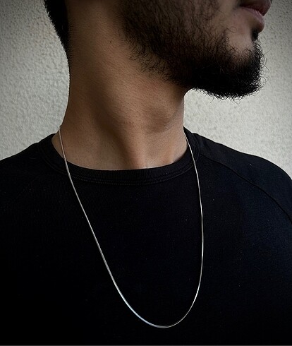 Unisex L316 çelik kolye 60cm