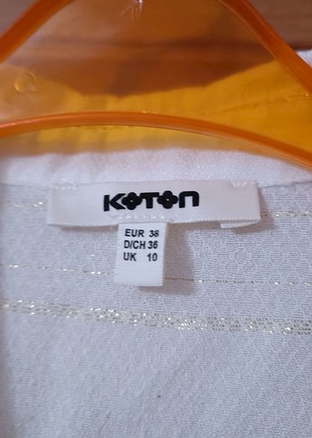 Koton Düğmeli Beyaz Koton Kadın Gömlek