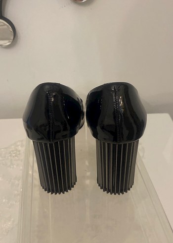 Siyah Rugan Stiletto Kadın Ayakkabı - Görsel 2