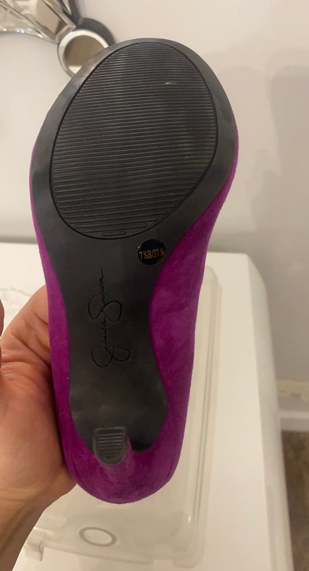 Mor Süet Stiletto Topuklu Kadın Ayakkabı - Görsel 4