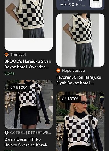 SIYAH BEYAZ KARELİ OVERSIZE SÜVETER