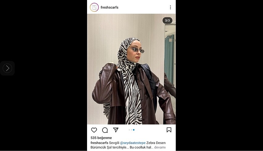 Freshscarfs desenli bürümcük şal