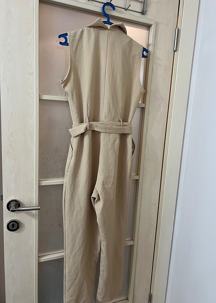 Hakim yaka tulum bej camel - Görsel 3