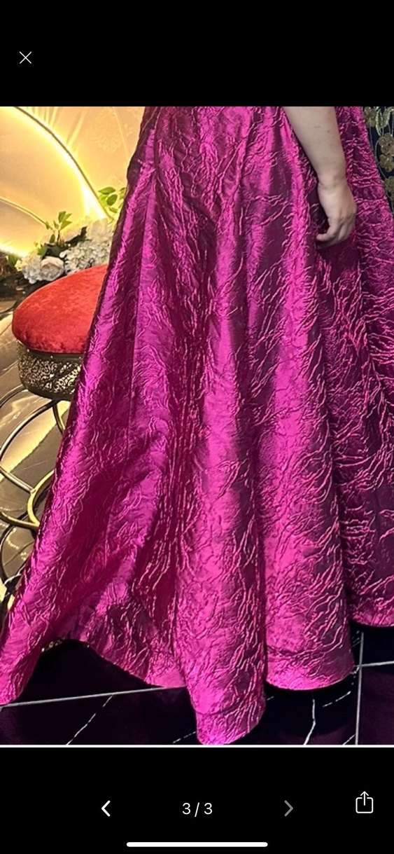 Pembe Drapeli Uzun Straplez Kadın Abiye - Görsel 5