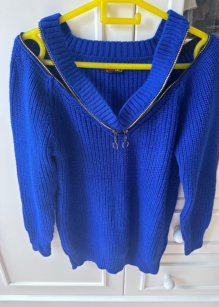 Fermuar detaylı kazak - Görsel 2