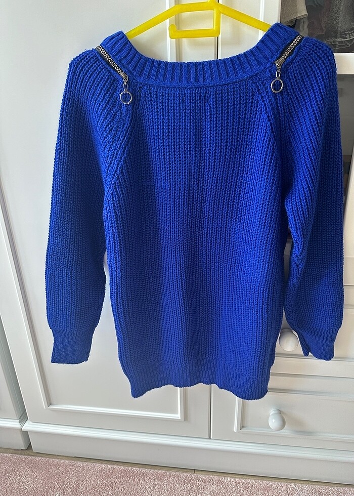 Fermuar detaylı kazak - Görsel 3