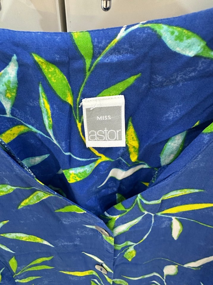 Mavi V Yaka Mini Bohem Elbise - Görsel 3