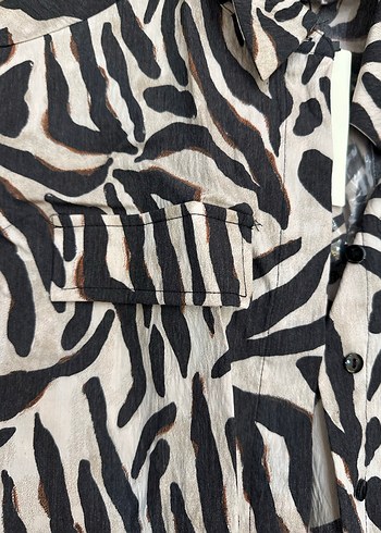 Kadın Bej Zebra Desenli Tulum - Görsel 4