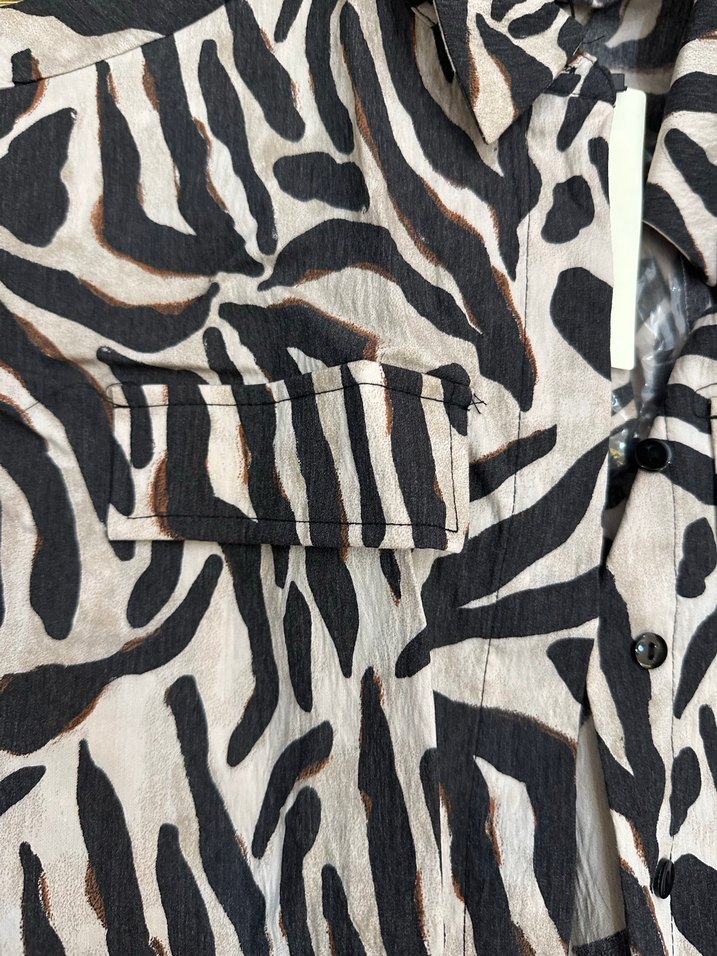 Kadın Bej Zebra Desenli Tulum - Görsel 4