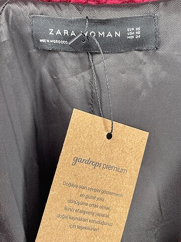 xs Beden çeşitli Renk Zara Kaban %70 İndirimli.