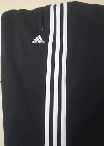 Adidas Siyah Beyaz Fermuarlı erkek esofman takimi - Görsel 14