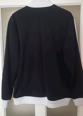 Adidas Siyah Beyaz Fermuarlı erkek esofman takimi - Görsel 4