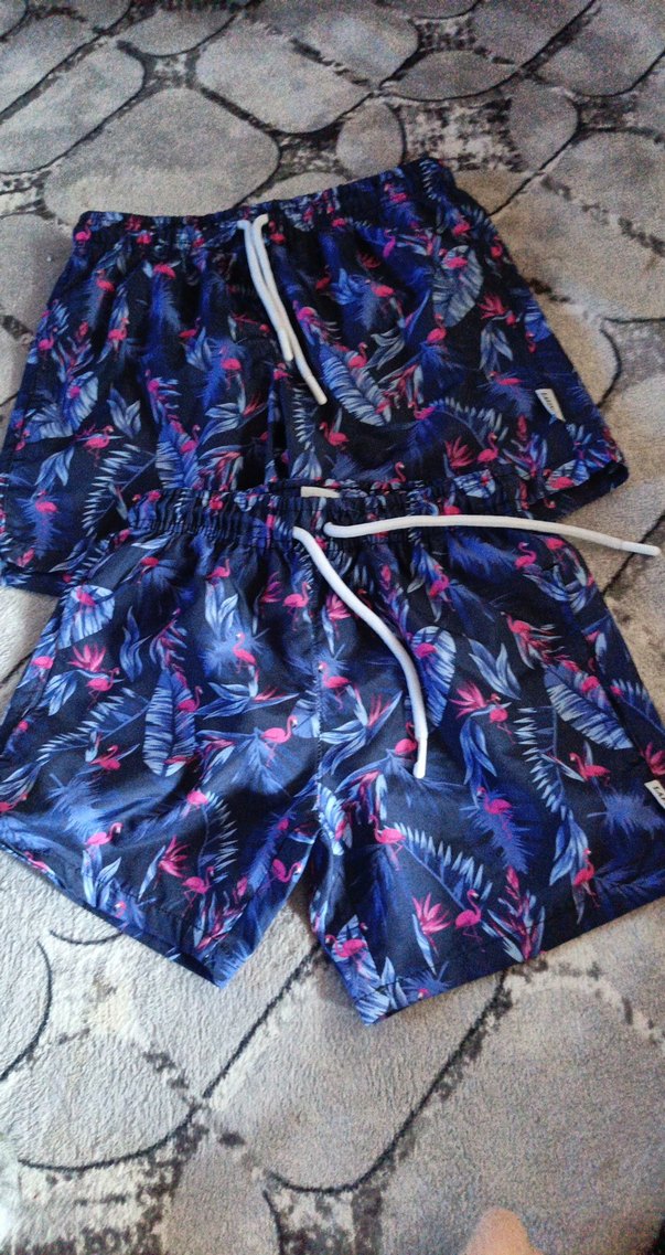 Erkek Çok Renkli Batik Desenli Mini Şort - Görsel 2