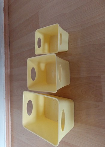 Sarı Plastik Mutfak Saklama Kutuları Seti