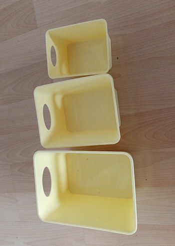 Diğer Sarı Plastik Mutfak Saklama Kutuları Seti