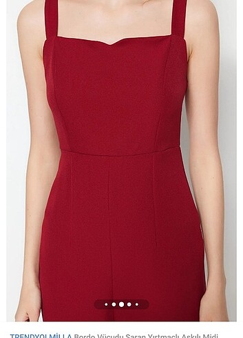 Trendyol & Milla Bordo elbise 