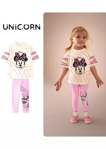 Kız Çocuk Pembe Minnie Mouse Takım