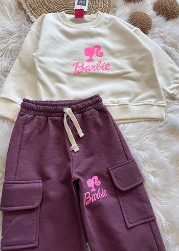 Gap GAP Barbie Baskılı Mor Kız Eşofman Takımı