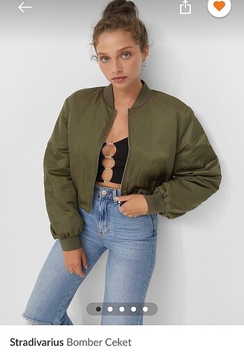Stradivarius Yeşil Bomber Ceket