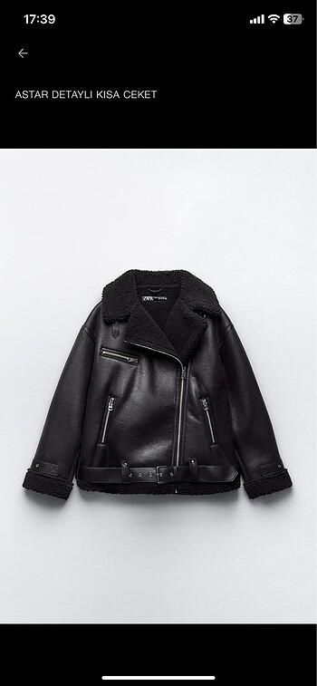 Zara Astar Detaylı Kısa Kürklü Ceket