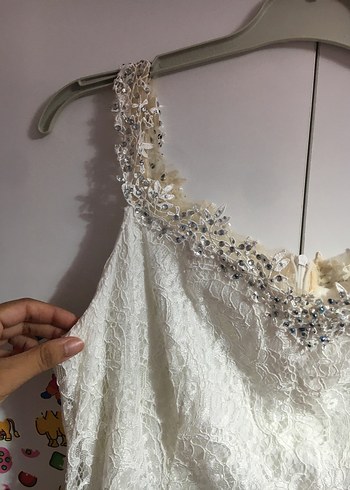 Beyaz abiye - Görsel 4