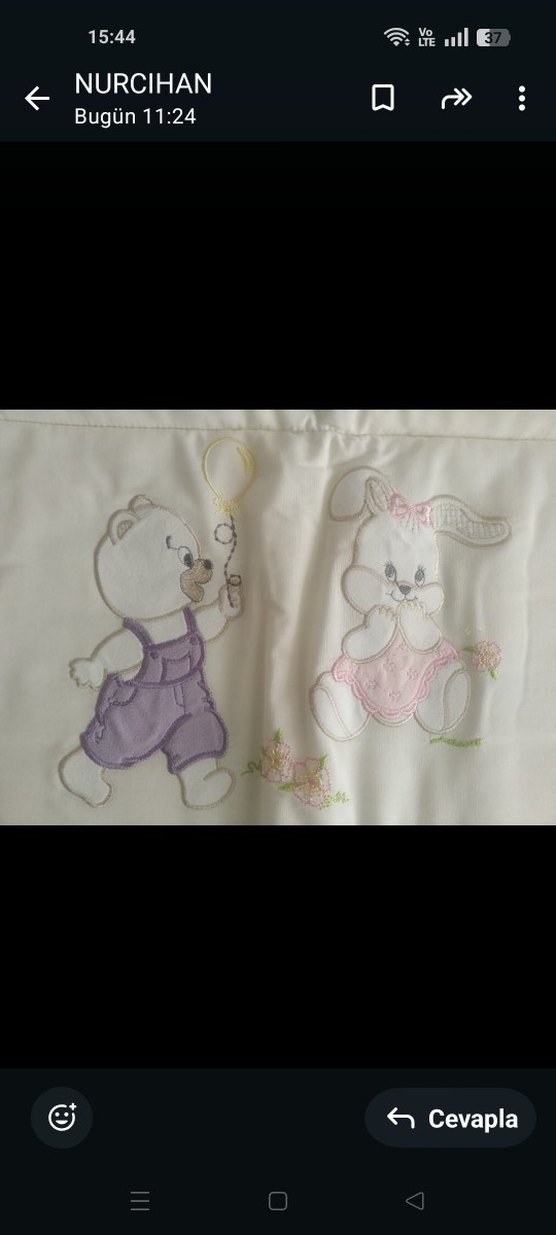 Lila Nakışlı Bebek Uyku Seti - Görsel 3