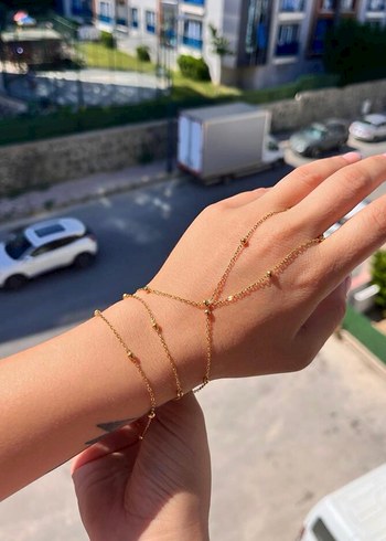 Altın Renkli Zincir Detaylı Midi Kadın şahmeran - Görsel 2