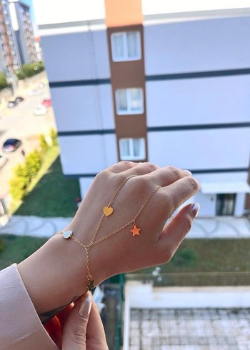 Altın Renk Mini Zincirli Minimalist şahmeran - Görsel 2