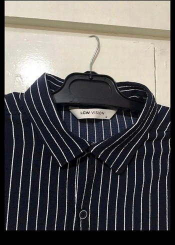 Erkek Siyah Çizgili Uzun Kollu Gömlek - Görsel 2