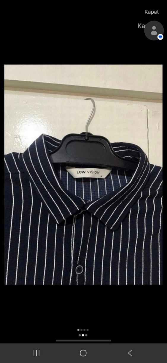 Erkek Siyah Çizgili Uzun Kollu Gömlek - Görsel 2