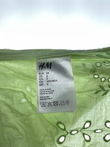 32 Beden yeşil Renk H&M Bluz %70 İndirimli.