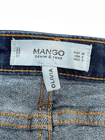 36 Beden lacivert Renk Mango Jean / Kot %70 İndirimli.