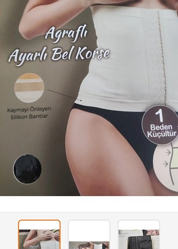 Agraflı Ayarlı Bel Korsesi - Görsel 4