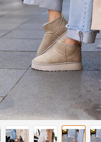 Süet Kadın Tüylü Bot Ugg - Görsel 3