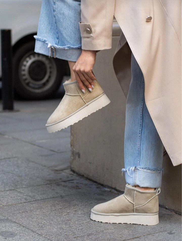 Süet Kadın Tüylü Bot Ugg - Görsel 2