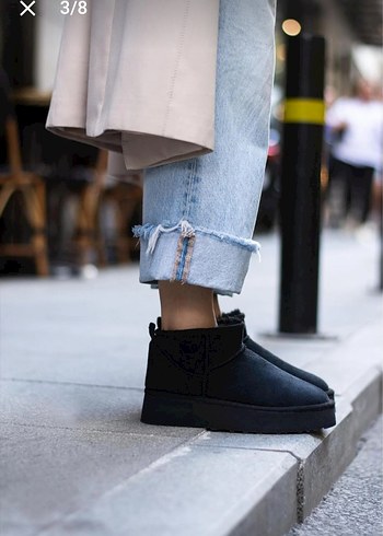 Siyah Denim Kadın Bot Ugg - Görsel 3