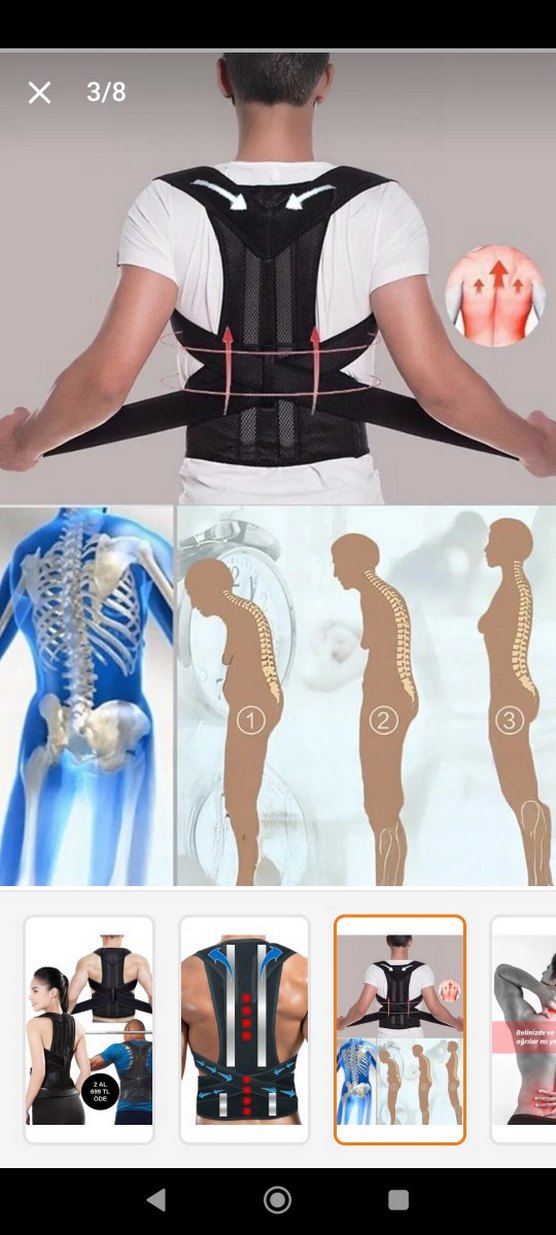 Destekli Skolyoz Korsesi dik duruş korsesi - Görsel 2